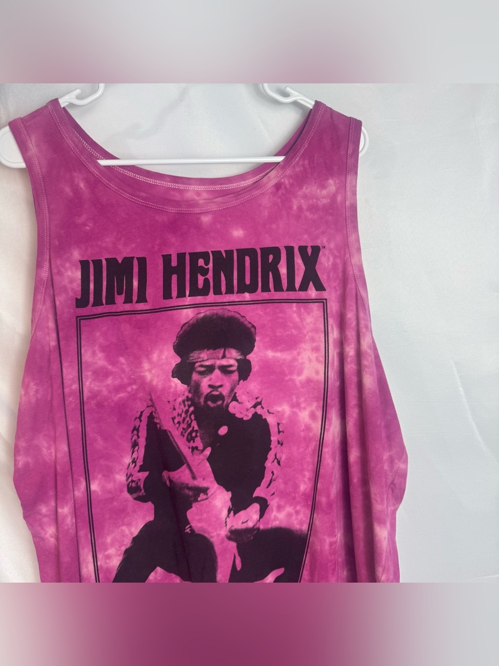 Jimi Hendrix graphic Women’s Plus Sz 3XL tank top ink and purple tie-dye  NWOT